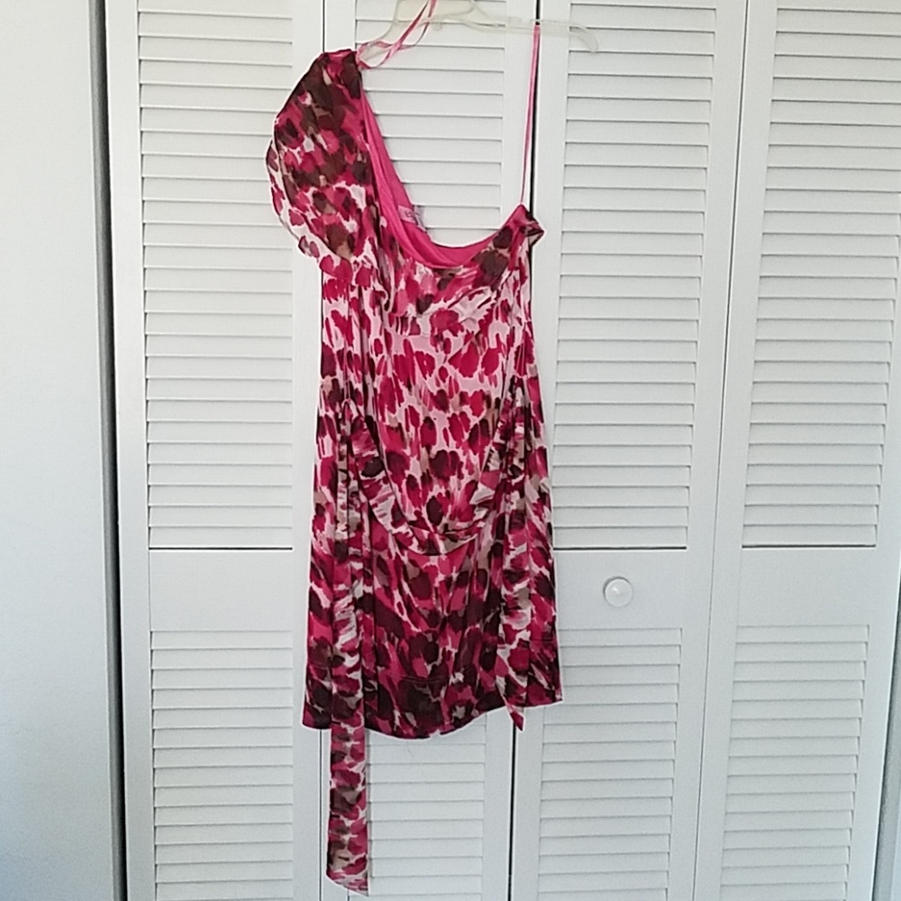 Off the shoulder print dress